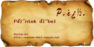 Péntek Ábel névjegykártya